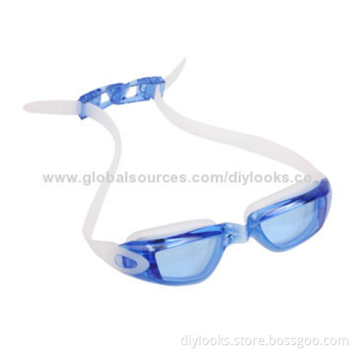 UV Shield Anti-fog Swimming Goggles with Ear Plug, Blue